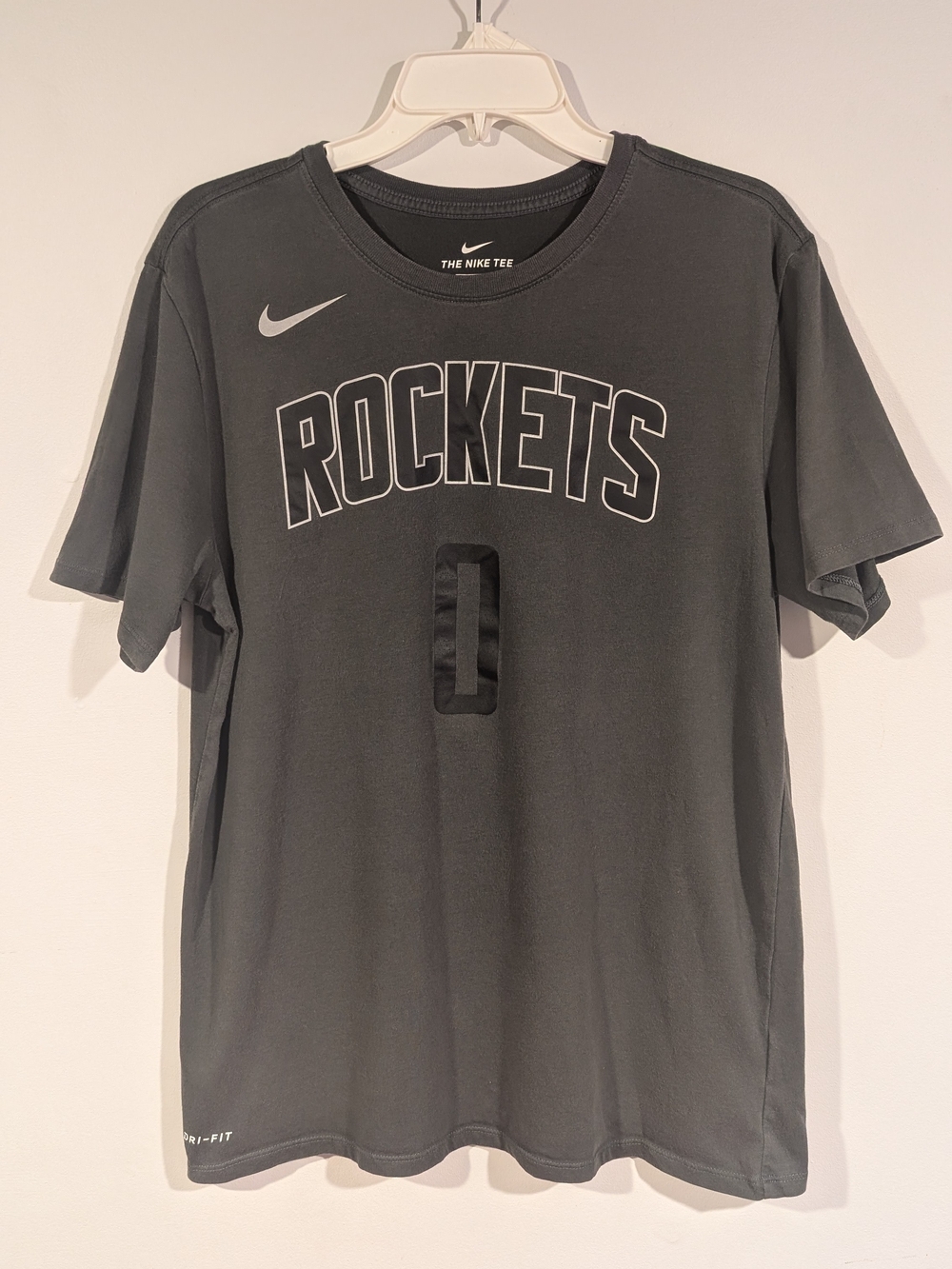 Houston Rockets Russell Westbrook Jersey T-Shirt (Men's Large) **THROWBACK**